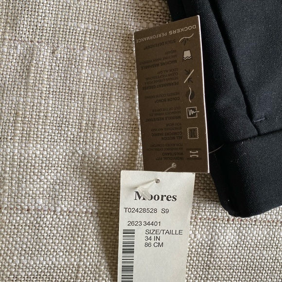 Dockers Black Flat Front Classic Fit Prostyle Pant Office Casual Dress Pants - Picture 8 of 11